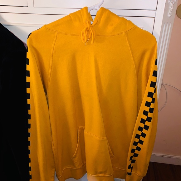 yellow checkerboard hoodie